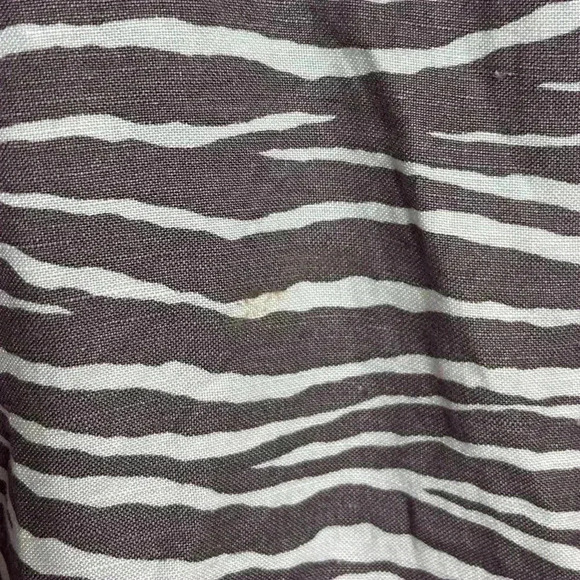 LOFT Zebra Brown White Sleeveless Pocket Linen Keyhole Shift Dress Women’s 6 - Picture 8 of 8